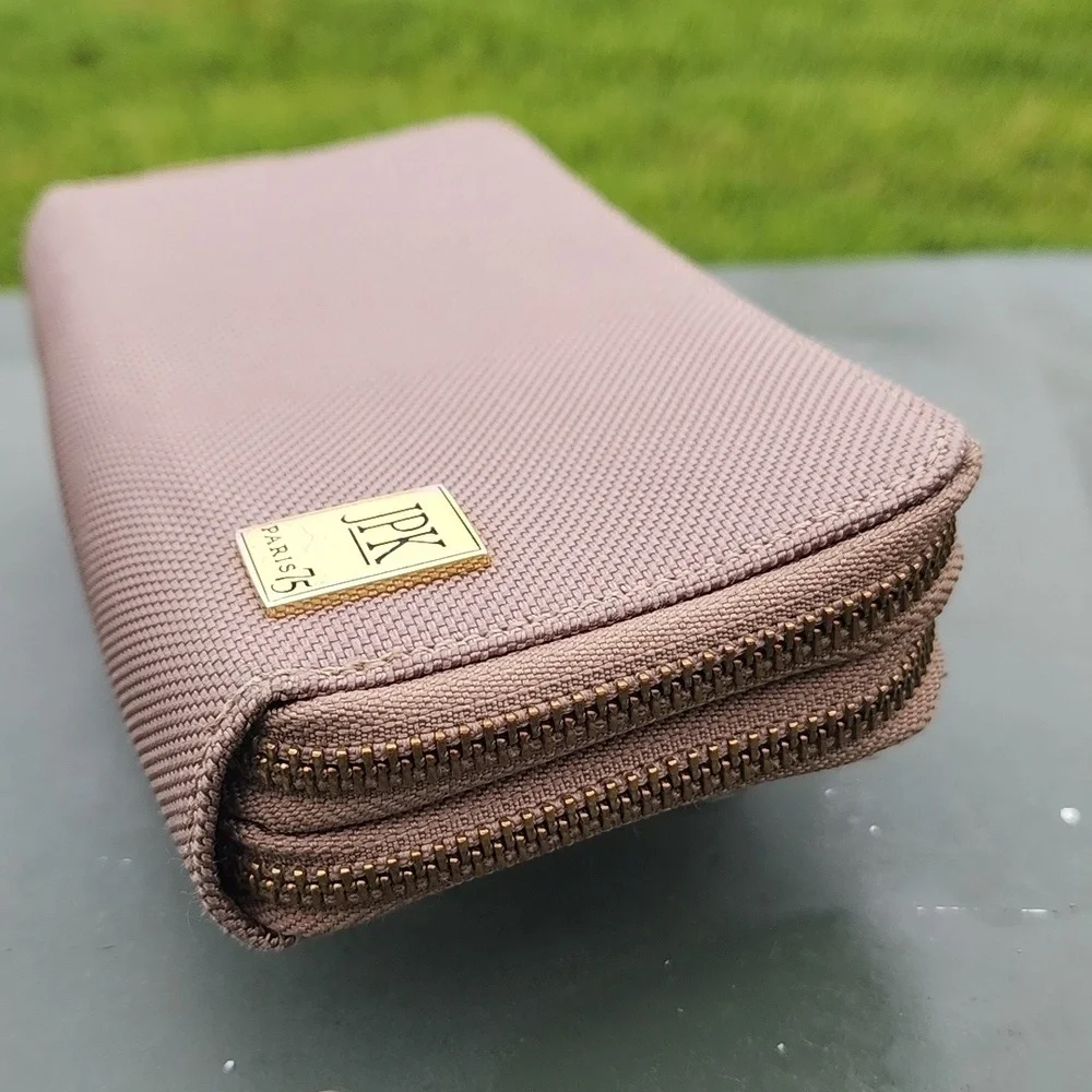 JPK Paris 75 Two-Zipper Tan Wallet